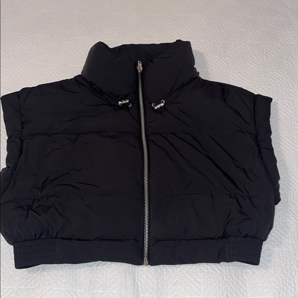 Free People Black Puffer Vest